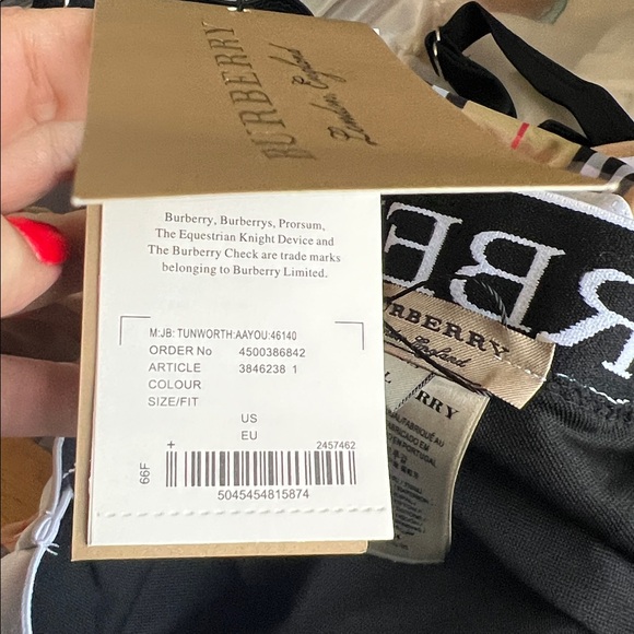 Burberry Checkered bikini bathing suit Set nwt plaid design M/L - Picture 6 of 6